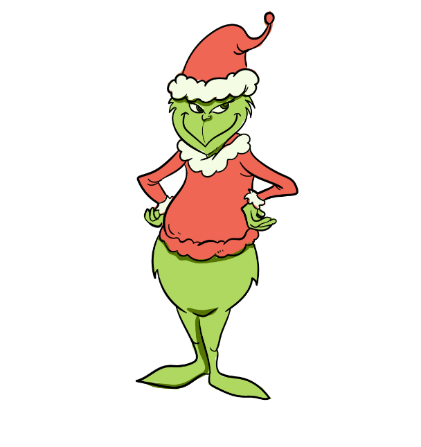 How to draw the Grinch